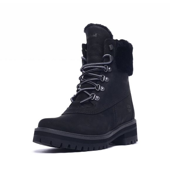 TIMBERLAND COURMAYEUR VALLEY 6" SHEARLING WATERPROOF BOOT - BLACK NUBUCK 9.5 - Picture 1 of 7
